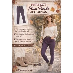 Aeropostale High Waisted Jegging PLUMB PERFECTION  Womens‎ Size 4 Stretch Pants